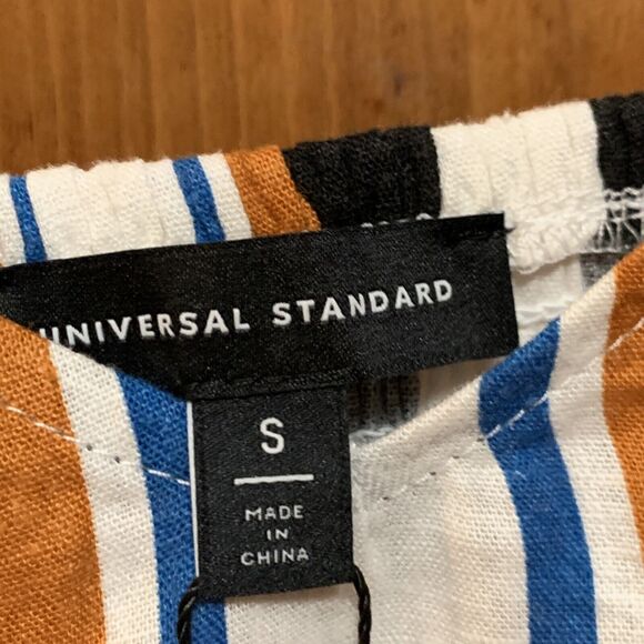 International Standard Linen Halter Maxi Dress Size Small NWT Adjustable Straps - Picture 2 of 6